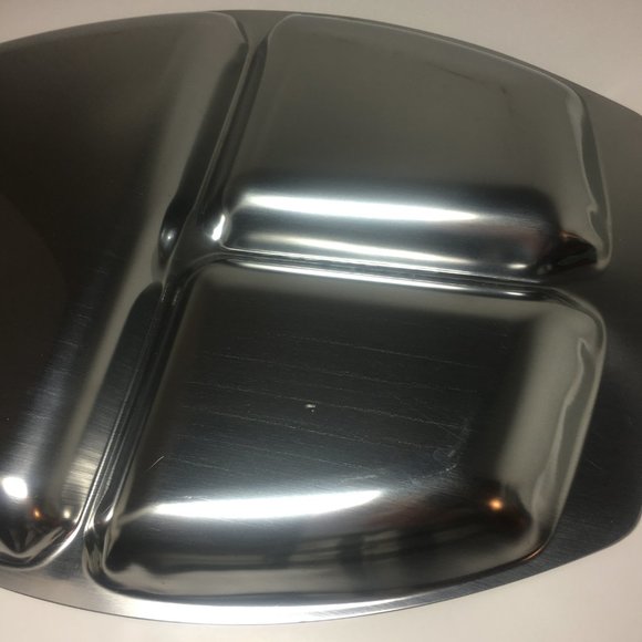 Vintage Danish Stainless Three Compartment Tray - Picture 14 of 15